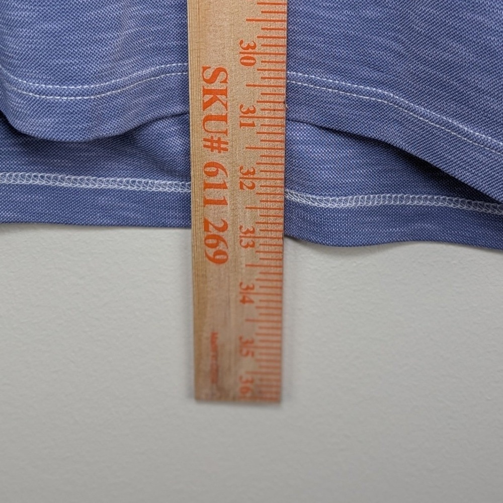 Tommy Bahama Mens Blue Heathered Polo Shirt Short Sleeve Tencel Modal Big 2XLB - Picture 7 of 9